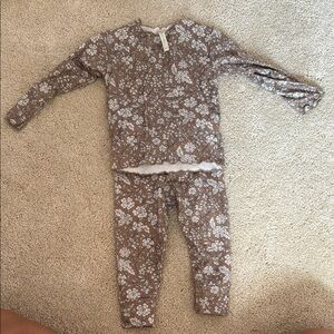 Rylee + Cru Brown and White Floral Kids